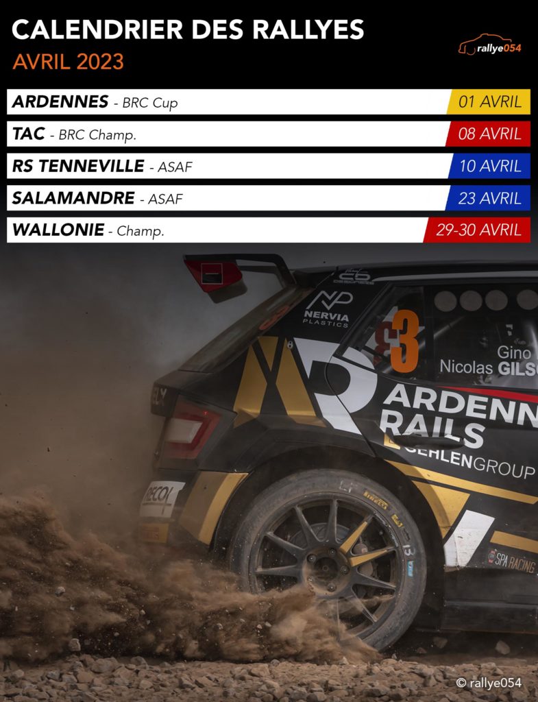 Calendrier Rallyes 2023