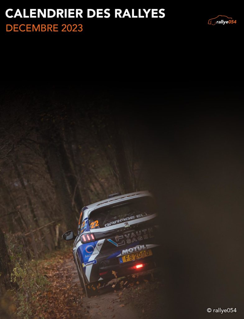 Calendrier Rallyes 2023