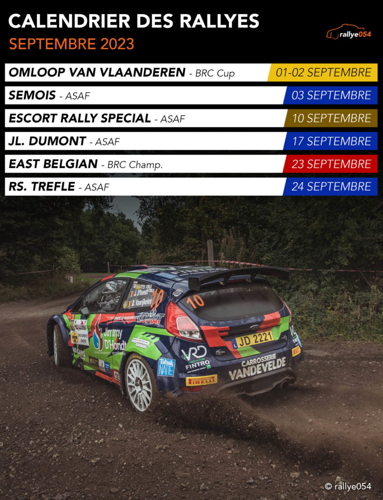 Calendrier Rallyes 2023